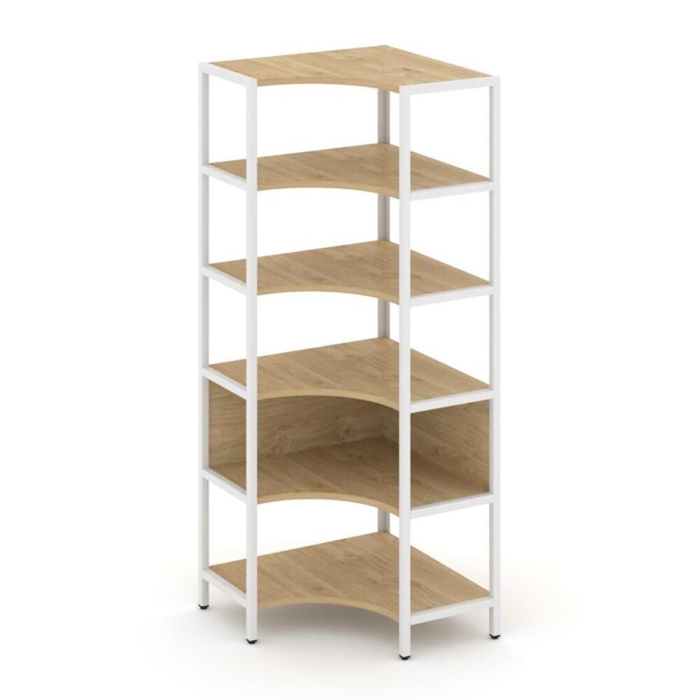 Односекционный угловой стеллаж пятиярусный