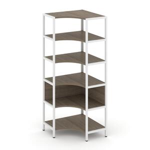 Односекционный угловой стеллаж пятиярусный