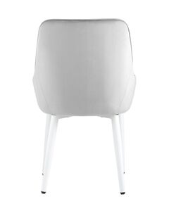 Стул Диана велюр серебристый ножки белые 4 шт