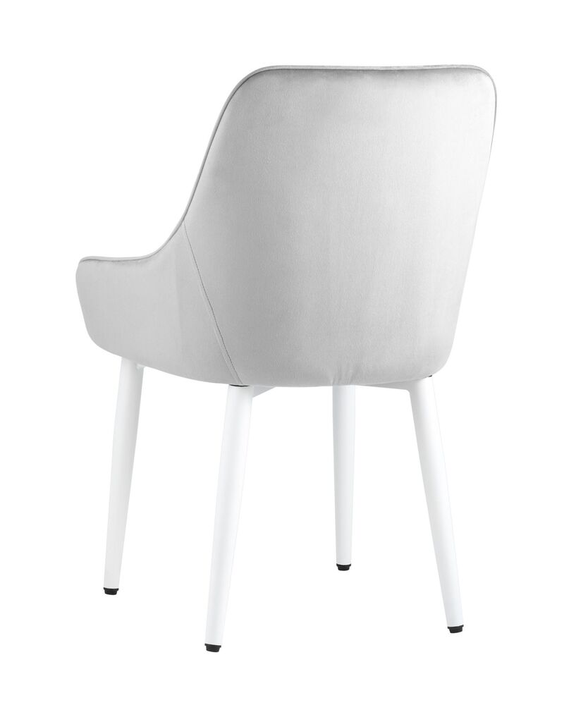 Стул Диана велюр серебристый ножки белые 4 шт