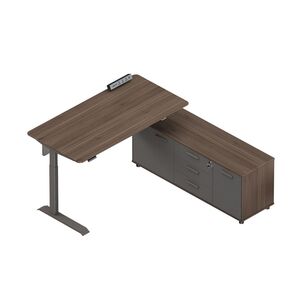 Стол на опорной тумбе, регулируемый по высоте (правый)