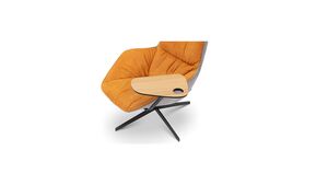 Кресло на крестовине со столиком слева, мягкое