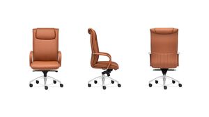 Кресло с высокой спинкой на крестовине