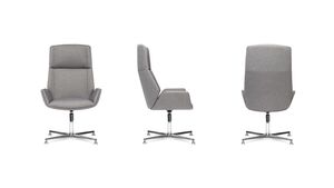 Кресло высокая спинка, крестовина с возвратным механизмом, спинка обитая