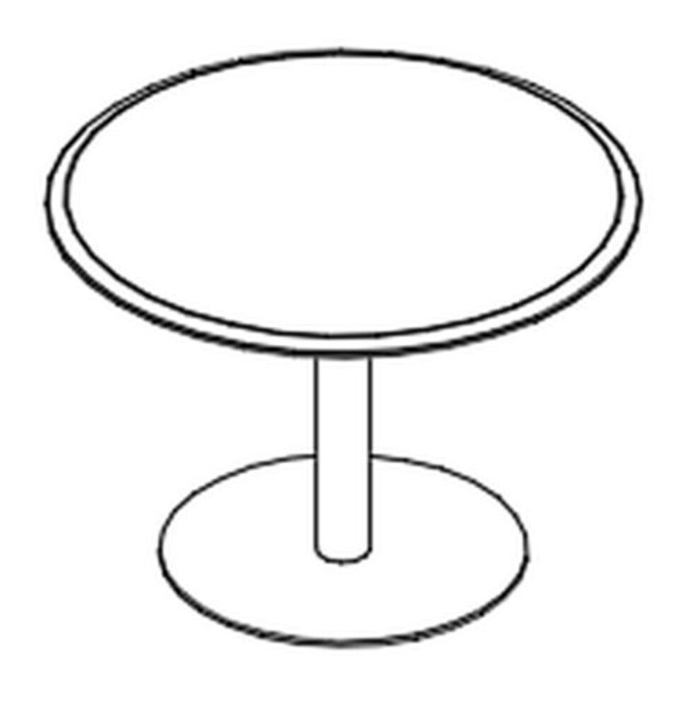 Стол для переговоров круглый на опоре-колонне