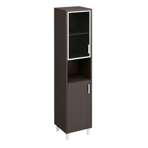 Шкаф левый стекло в раме + ДСП без замка + ниша