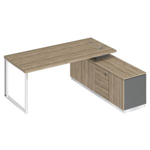 Стол руководителя на опорной тумбе (левый/правый)