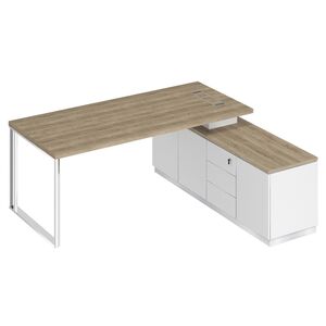 Стол руководителя на опорной тумбе (левый/правый)