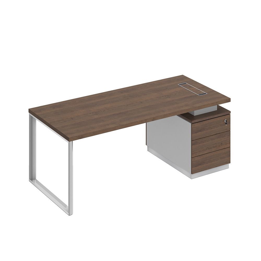 Стол руководителя на опорной тумбе (левый/правый)