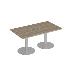 Стол для переговоров на круглых опорах-колоннах