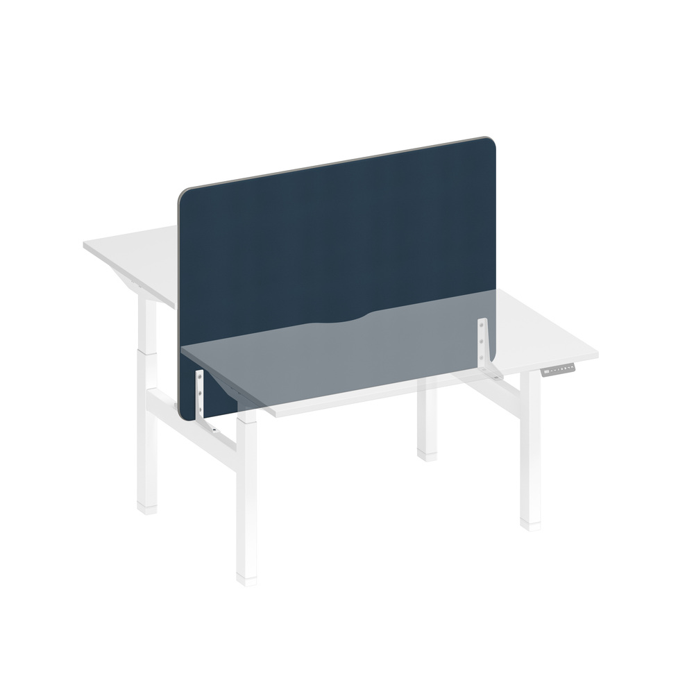 Экран настольный фронтальный тканевый с кабель-каналом