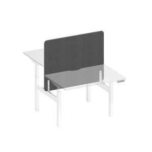 Экран настольный фронтальный тканевый с мягким наполнителем с кабель-каналом