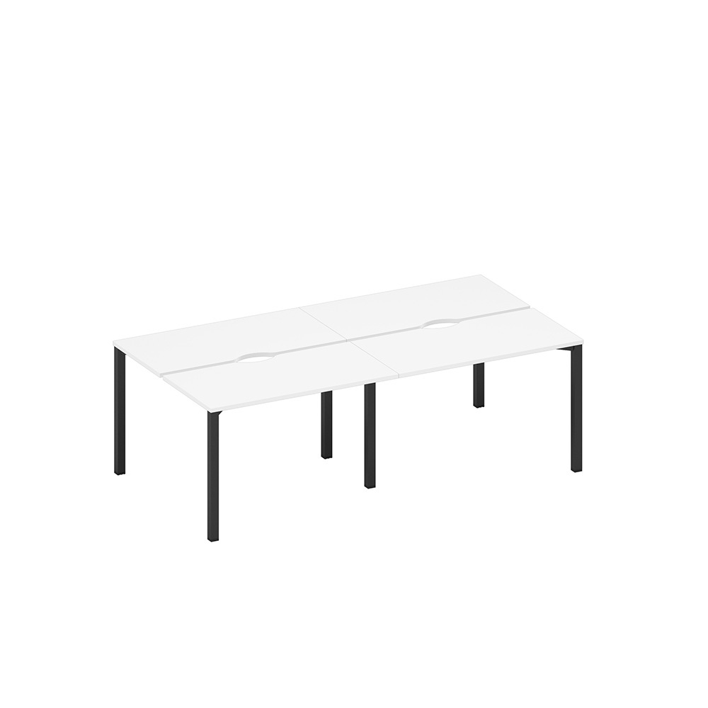 Рабочая станция на металлокаркасе, столешницы с вырезом (4*120)