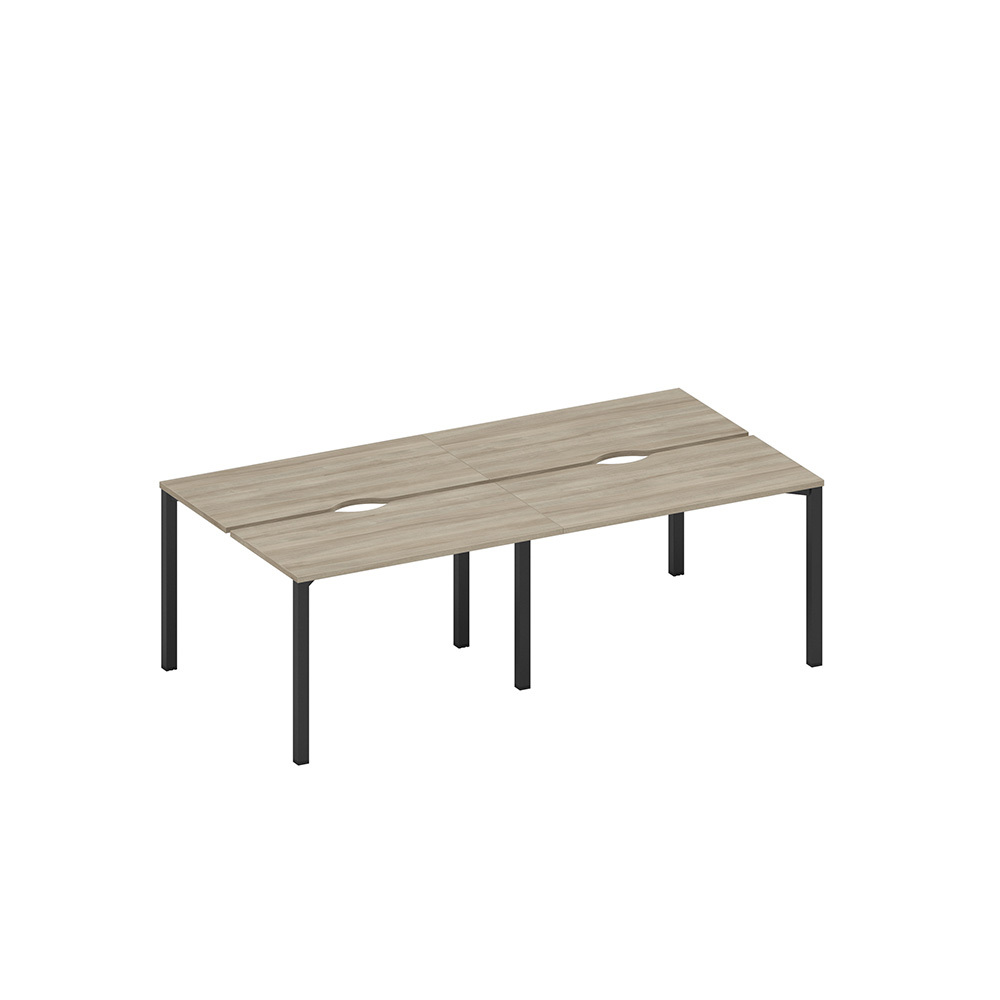 Рабочая станция на металлокаркасе, столешницы с вырезом (4*120)