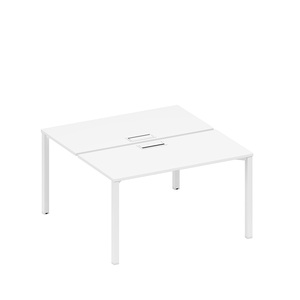 Рабочая станция на металлокаркасе, столешницы с заглушкой (2*140)