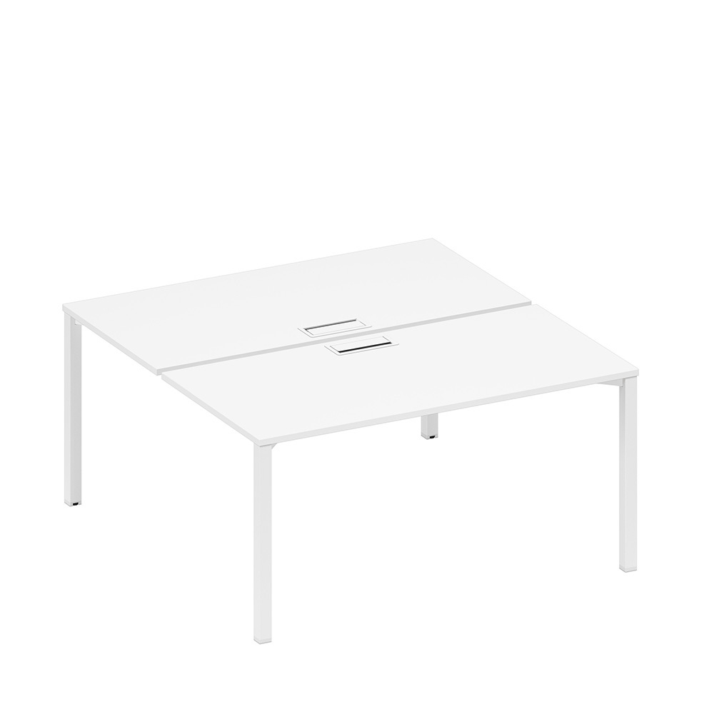 Рабочая станция на металлокаркасе, столешницы с заглушкой (2*160)