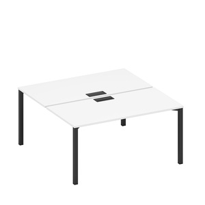 Рабочая станция на металлокаркасе, столешницы с заглушкой (2*160)