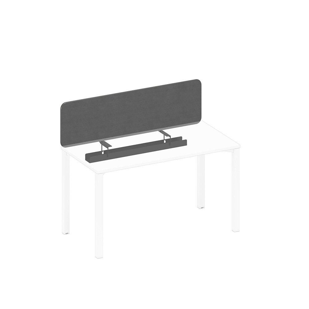 Экран настольный фронтальный тканевый с кабель-каналом