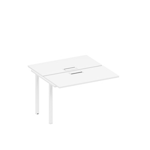 Секция стола рабочей станции на металлокаркасе, столешницы с заглушкой